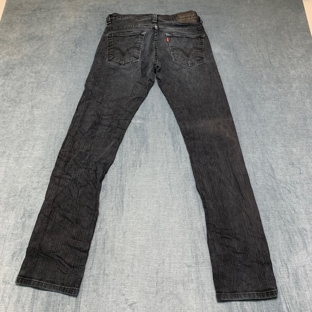 Levi's 511 Jeans Mens 29x30 Black Denim Dark Wash Cotton Stretch Skinny Leg